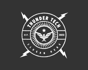 Thunder - Tattoo Rockstar Thunder logo design