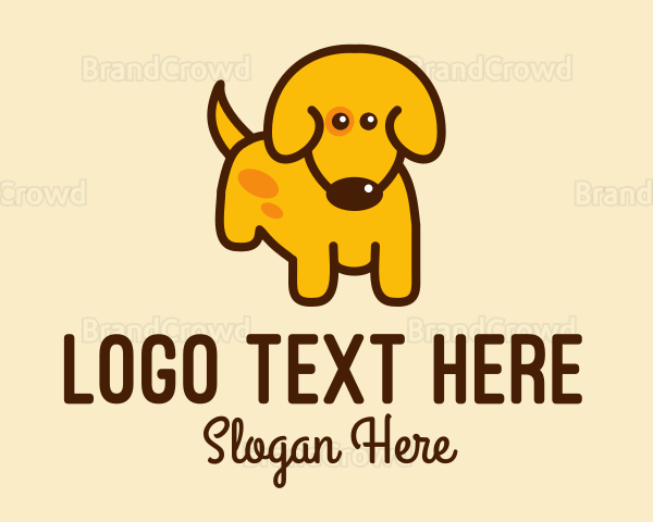 Cute Yellow Dog Logo