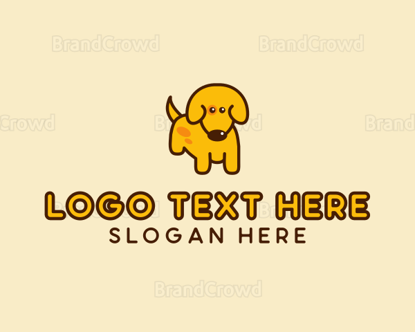 Cute Yellow Dog Logo