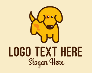 Yellow - Cute Yellow Dog logo design