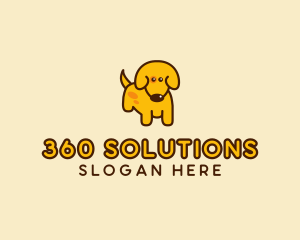 Cute Yellow Dog logo design