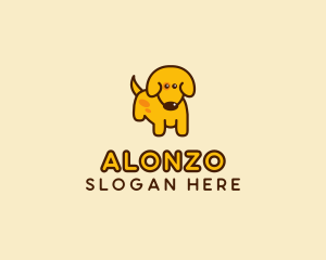 Cute Yellow Dog logo design