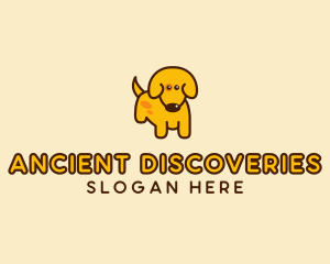 Cute Yellow Dog logo design