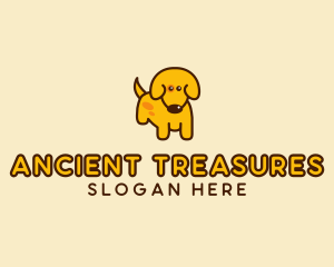 Cute Yellow Dog logo design