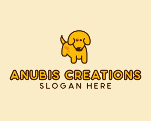 Cute Yellow Dog logo design