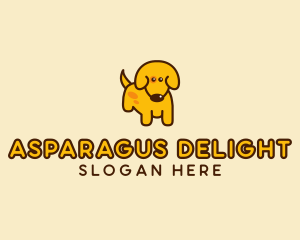 Cute Yellow Dog logo design