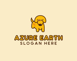 Cute Yellow Dog logo design