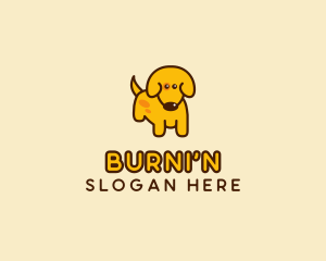 Cute Yellow Dog logo design