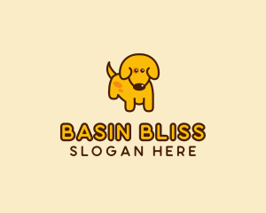 Cute Yellow Dog logo design