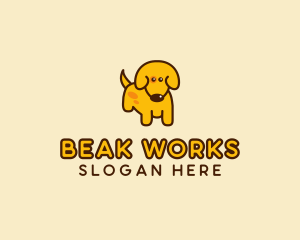 Cute Yellow Dog logo design