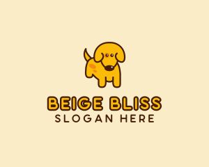 Cute Yellow Dog logo design