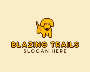 Cute Yellow Dog logo design