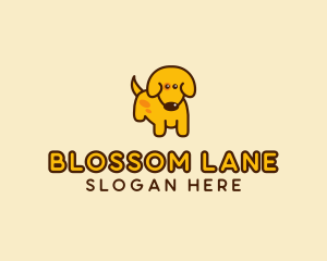 Cute Yellow Dog logo design