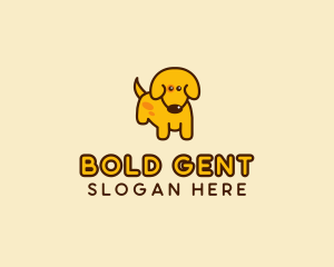 Cute Yellow Dog logo design