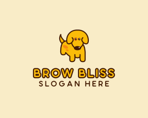 Cute Yellow Dog logo design