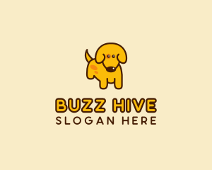 Cute Yellow Dog logo design