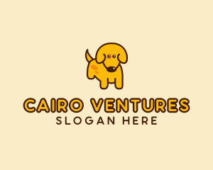 Cute Yellow Dog logo design