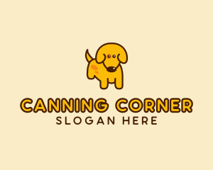 Cute Yellow Dog logo design