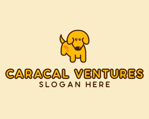 Cute Yellow Dog logo design