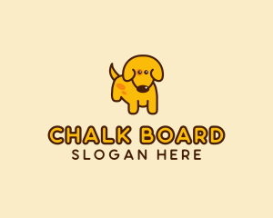 Cute Yellow Dog logo design