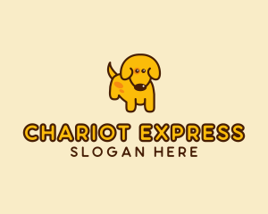 Cute Yellow Dog logo design