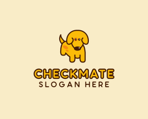 Cute Yellow Dog logo design