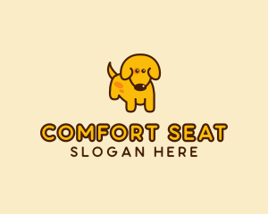 Cute Yellow Dog logo design