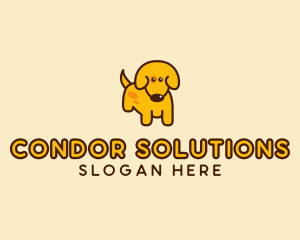 Cute Yellow Dog logo design