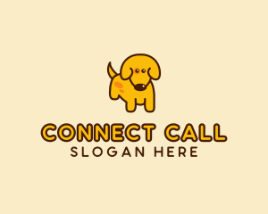 Cute Yellow Dog logo design