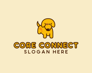 Cute Yellow Dog logo design