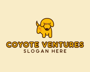 Cute Yellow Dog logo design