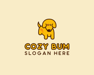 Cute Yellow Dog logo design