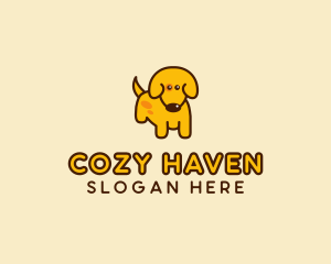 Cute Yellow Dog logo design