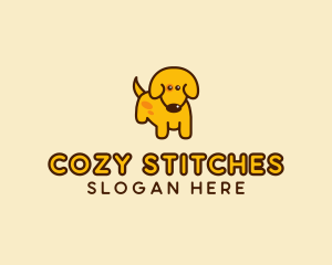 Cute Yellow Dog logo design