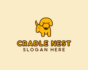 Cute Yellow Dog logo design