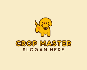 Cute Yellow Dog logo design