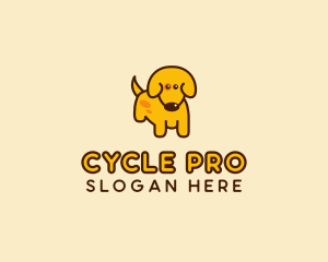 Cute Yellow Dog logo design