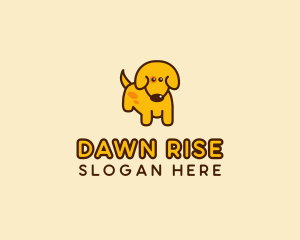 Cute Yellow Dog logo design