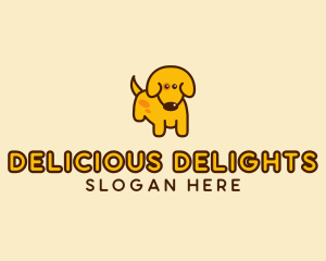 Cute Yellow Dog logo design