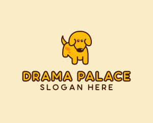 Cute Yellow Dog logo design