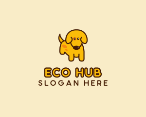 Cute Yellow Dog logo design