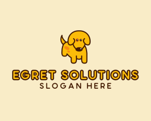 Cute Yellow Dog logo design