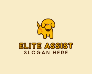 Cute Yellow Dog logo design