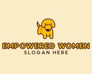 Cute Yellow Dog logo design