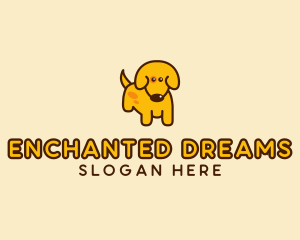 Cute Yellow Dog logo design