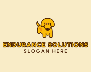 Cute Yellow Dog logo design