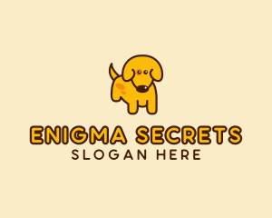 Cute Yellow Dog logo design