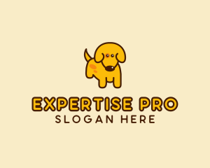 Cute Yellow Dog logo design