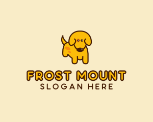 Cute Yellow Dog logo design