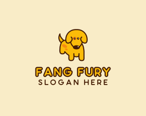 Cute Yellow Dog logo design